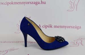 Claudio Dessi kék velúr bőr magassarkú