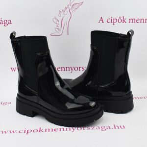 Fekete lakk csizma
