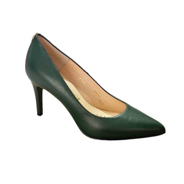 női bőr magassarkú,zöld bőr magassarkú,női alkalmi cipő,zöld alkalmi cipő