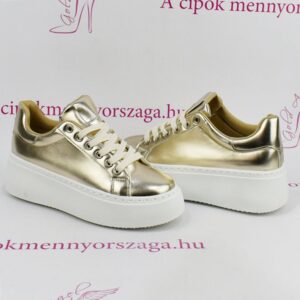 arany sportcipő,női arany cipő,női arany sneaker,női arany fűzős cipő,női tavaszi arany cipő