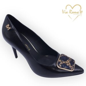 fekete női magassarkú,női fekete alkalmi cipő,női alkalmi cipő,fekete bőr magassarkú