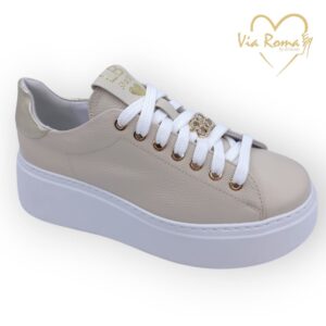 női krém bőr cipő,női krém bőr sportcipő,krém női sportcipő,női emelt talpú sneaker,őszi bőr cipő,lucia bosetti sneaker,krém sportcipő,bőr sportcipő,lucia bosetti 1981