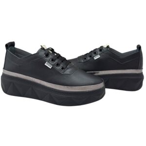 női bőr sportcipő,női bőr sneaker,női fekete sportcipő,női fekete bőr sneaker,női őszi fűzős cipő,női fekete sportcip,női fekete sneaker,Via Roma fekete 058 570