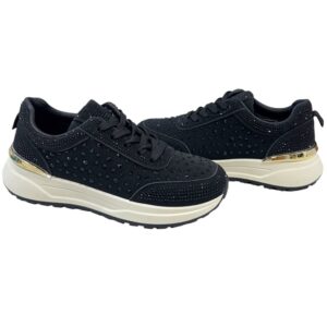 női sneaker,női fekete sneaker,női fekete köves sneaker,női sportcipő,fekete női sportcipő,női fekete köves sportcipő