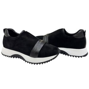 női fekete bőr cipő,női fekete bőr slip on,fekete női slip on,őszi bőr cipő,via roma slip on,fekete slip on,bőr slip on,Via Roma 036 2201