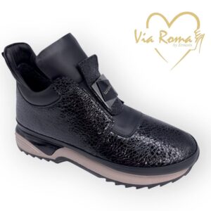 via roma bokacsizma,női fekete bőr bokacsizma,via roma fekete bokacsizma,bélelt női bokacsizma,fekete bélelt női bokacsizma,via roma 3505
