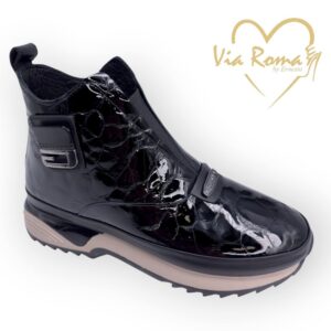 via roma bokacsizma,női fekete bőr bokacsizma,via roma fekete bokacsizma,bélelt női bokacsizma,fekete bélelt női bokacsizma,via roma 191