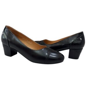 női fekete magassarkú,fekete magassarkú cipő,női kocka sarkú cipő,