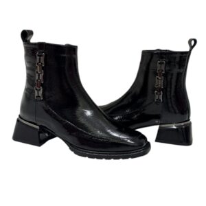 fekete női bokacsizma,női bokacsizma,női kocka sarkú bokacsizma,via roma fekete bokacsizma,via roma 306 204