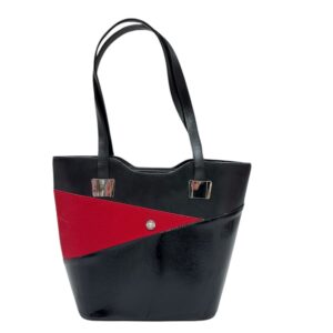 női válltáska,fekete-piros elegáns női válltáska,via55 táska,női fekete-piros válltáska,via55 fekete-piros válltáska