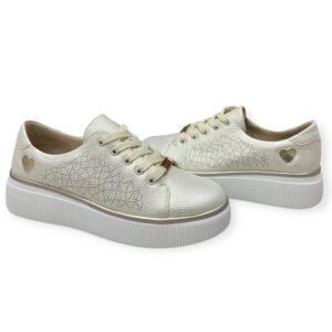 ekrü női sneaker,női divatos sneaker,műbőr sneaker sportcipő,női tavaszi sportcipő,női ekrü sportcipő