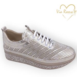 női bőr sportcipő,női bőr sneaker,női arany sportcipő,női arany bőr sneaker,női tavaszi fűzős cipő,női arany sportcipő,női arany sneaker,Via Roma arany 216 YZ 713