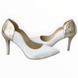 Arany bőr magassarkú,koptatott arany bőr magassarkú,női bőr magassarkú,via roma magassarkú,női arany magassarkú