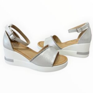 Ezüst szandál,női műbőr szandál,női ezüst szandál