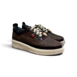 Via Roma Barna Bőr Női Sneaker