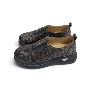 Via Roma Barna/Fekete Bőr Slip-on