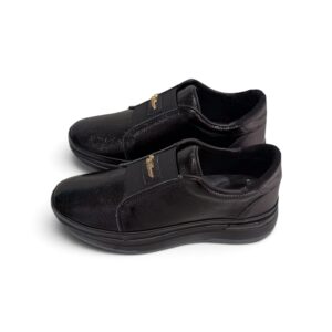 Via Roma Fekete Bőr Női Slip-on