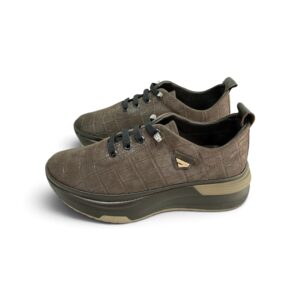 Prémium Barna Croco Velúrbőr Sneaker