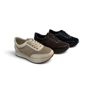 Kamilla Női Velúr és Lakk Hatású Sneaker